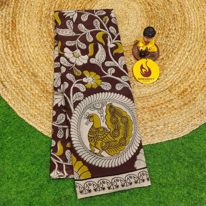 ORIGINAL PEDANA KALAMKARI Cotton Sarees - BOMMA56