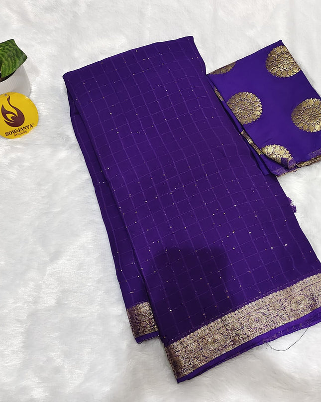 Premium Viscose Sequence work  Sarees -SSVCC5