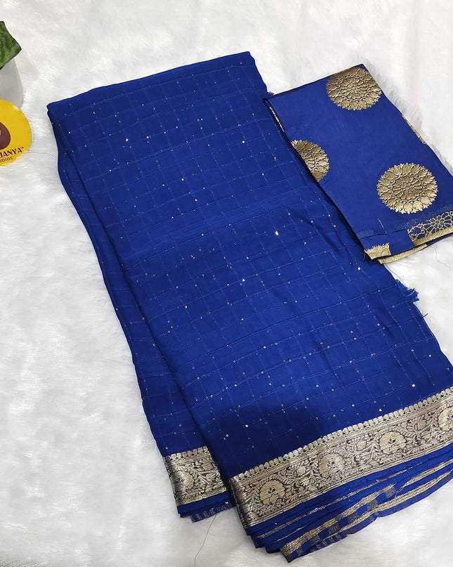 Premium Viscose Sequence work Sarees - SSVCC1