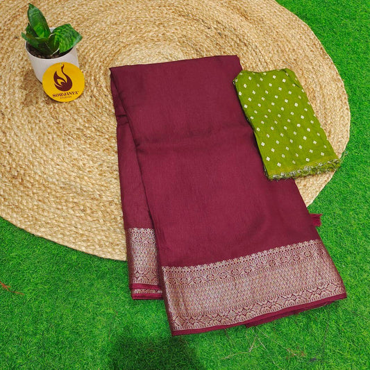 Premium Viscose Crape Georgette Saree's - SSBRC03