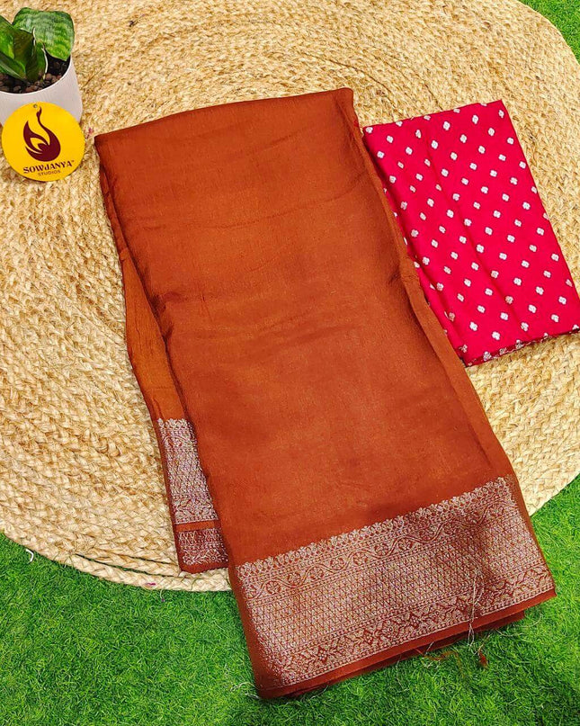 Premium Viscose Crape Georgette Saree's - SSBRC05