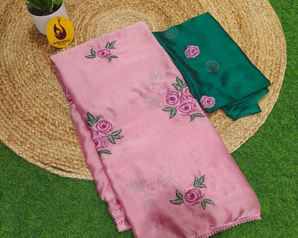 Premium Rangoli Silk with Emboridery work Saree's - SSRFE1