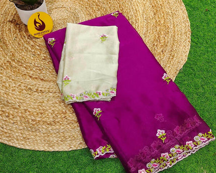 Premium Rangoli Silk with Emboridery work Saree's - SSRBS2