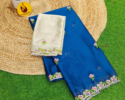 Premium Rangoli Silk with Emboridery work Saree's - SSRBS4