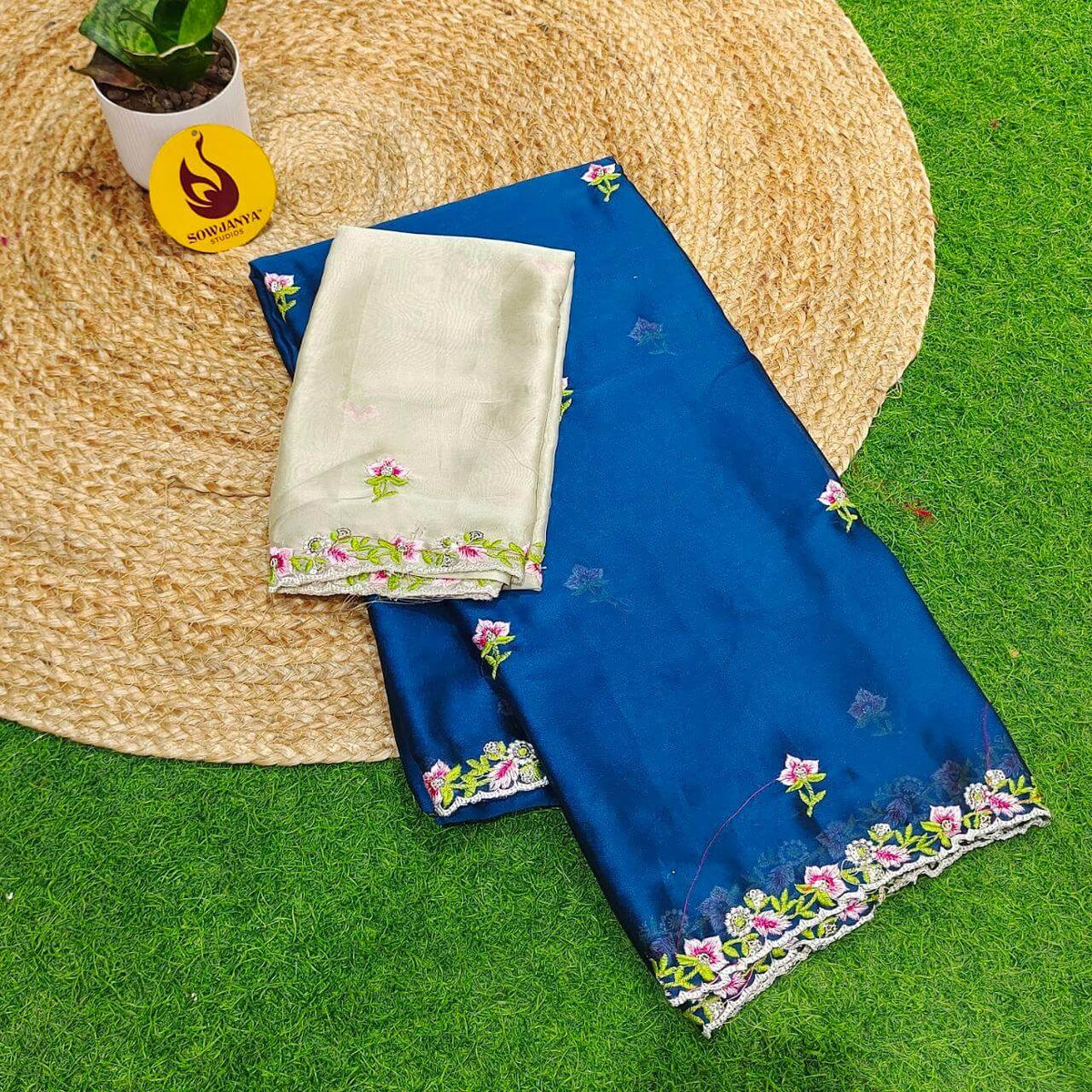 Premium Rangoli Silk with Emboridery work Saree's - YEAR