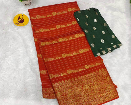 Premium Sattin Crape Saree's - SSSAT5