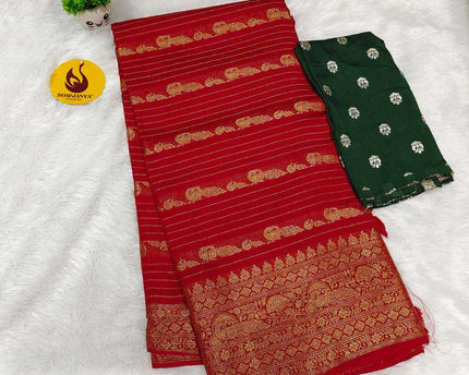 Premium Sattin Crape Saree's - SSSAT1