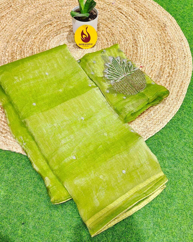 Premium Tissue Organza Saree's - SSTSU2