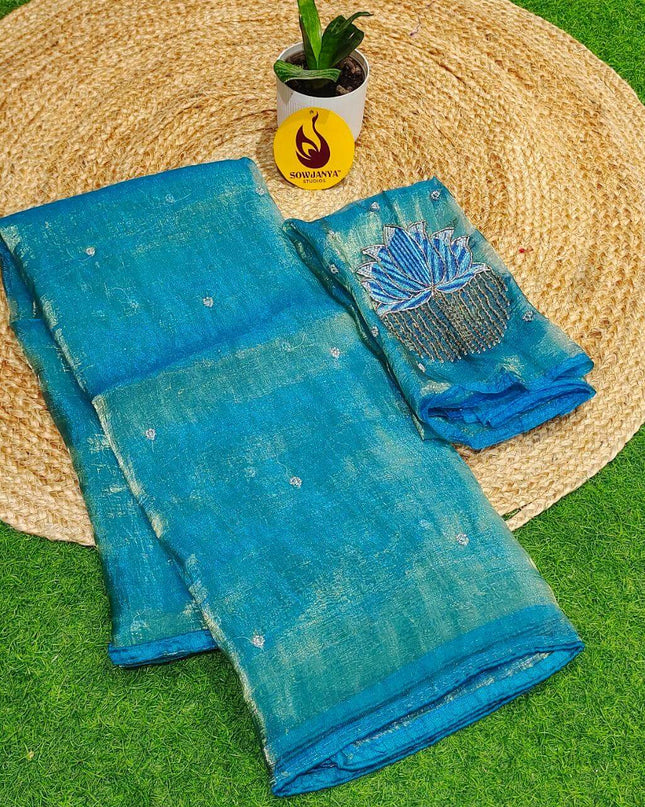 Premium Tissue Organza Saree's - SSTSU6