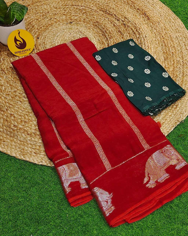 Premium Viscose Crape Georgette's Saree's - SSRUS2