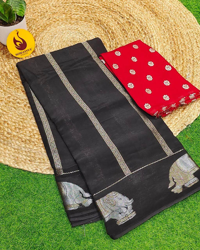 Premium Viscose Crape Georgette's Saree's - SSRUS4