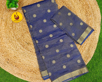 Designer Zari Lines Saree With Small Zari Border - SSZLV1