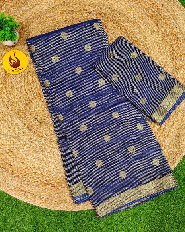 Designer Zari Lines Saree With Small Zari Border - SSZLV1