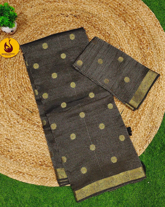 Designer Zari Lines Saree With Small Zari Border - SSZLV2