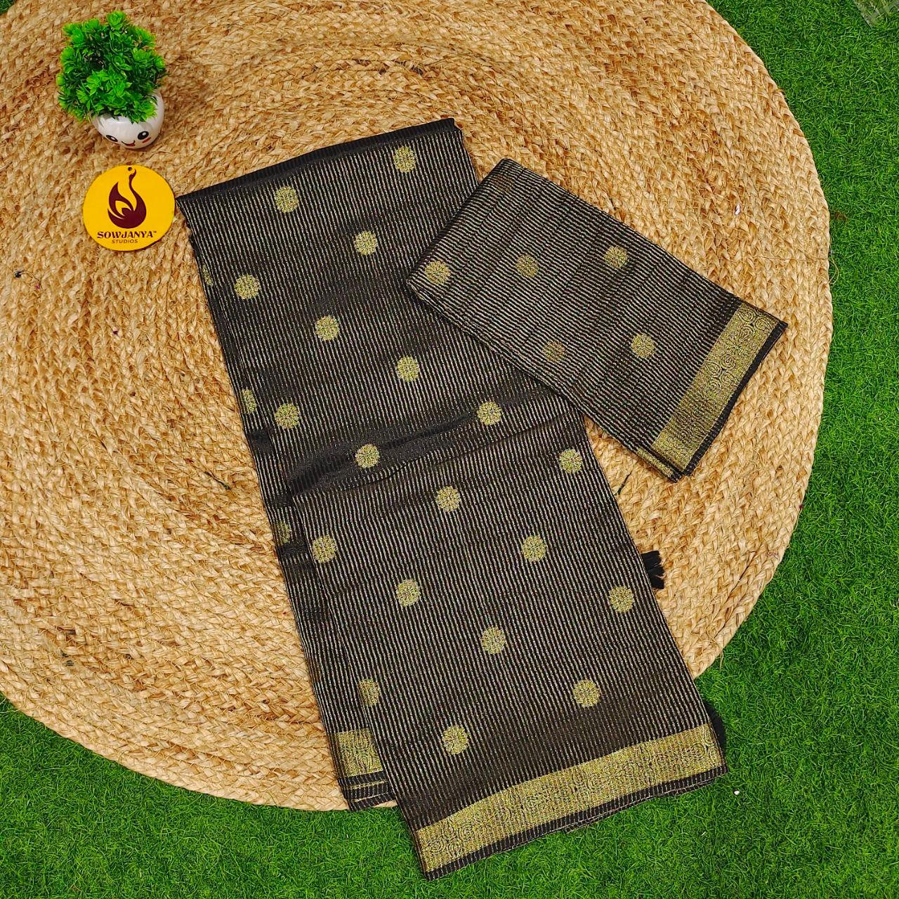 Designer Zari Lines Saree With Small Zari Border - SSZLV2