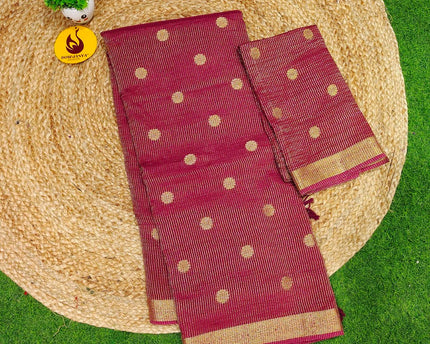 Designer Zari Lines Saree With Small Zari Border - SSZLV6