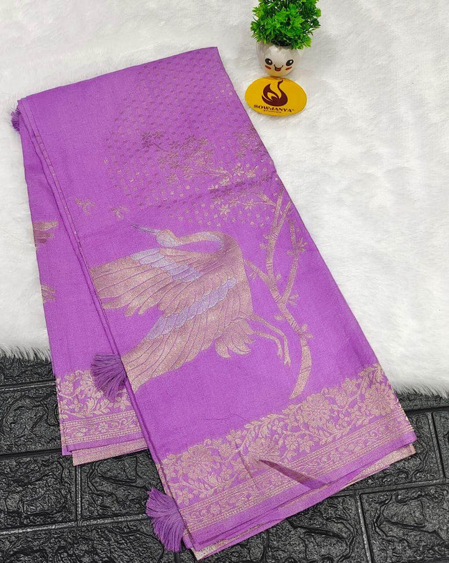 Premium Viscose Georgette With Zari Butti's Saree's - BEST19