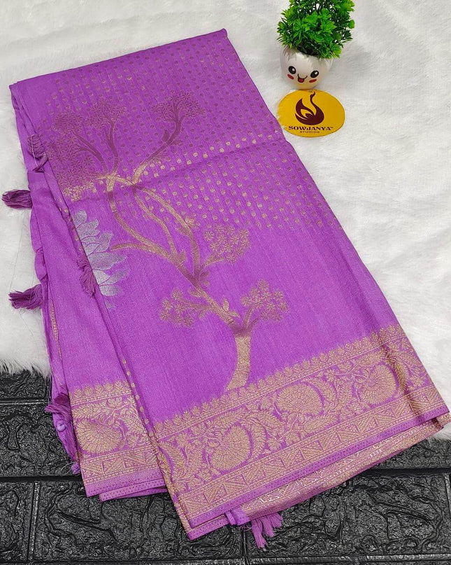 Premium Viscose Georgette With Zari Butti's Saree's - BEST25