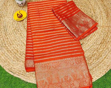 Premium  Viscose  Georgette With Heavy Zari Saree's - BEST29