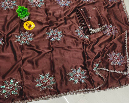 Designer Embroidery  With Sequence Work - SSBRW1
