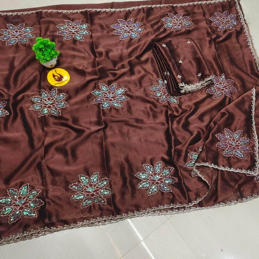 Designer Embroidery  With Sequence Work - SSBRW1