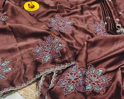 Designer Embroidery  With Sequence Work - SSBRW1
