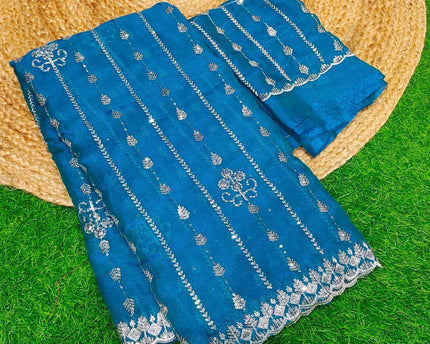 Premium Space Silk Work Sarees-SSSPC20