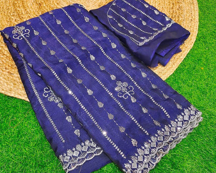Premium Space Silk Work Sarees-SSSPC18
