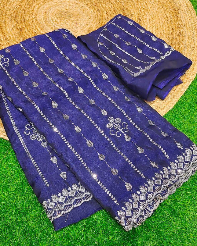 Premium Space Silk Work Sarees-MEGA9