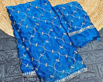 Premium Space Silk Work Sarees-SSSPC12