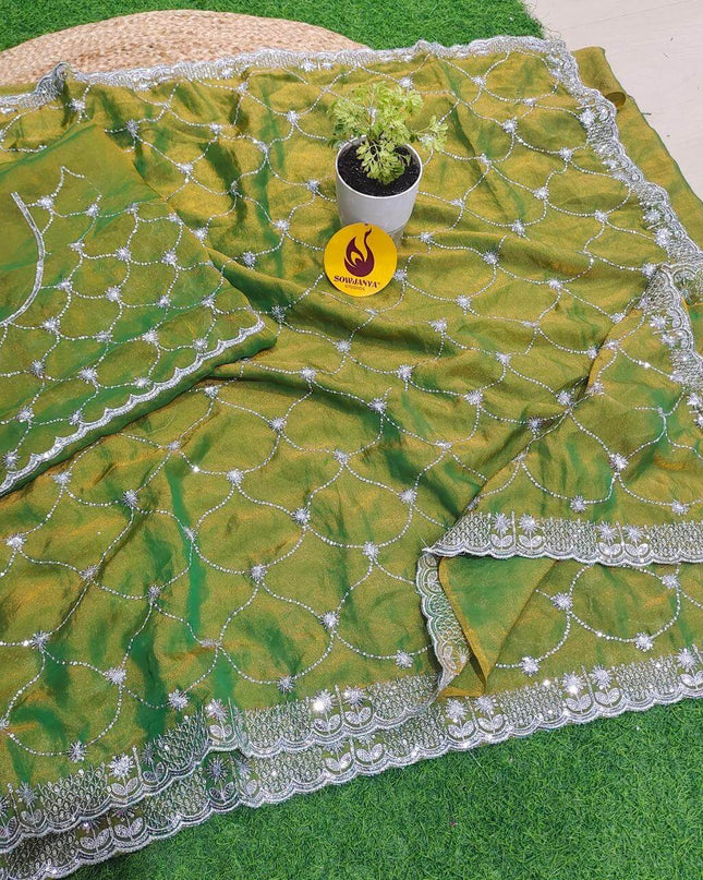 Premium Space Silk Work Sarees-SSSPC05