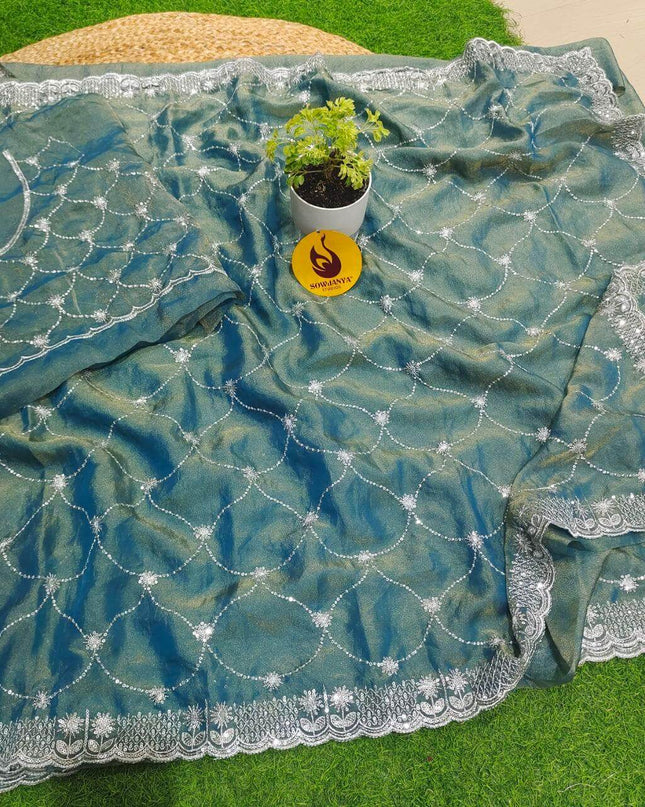 Premium Space Silk Work Sarees-SSSPC03
