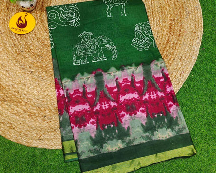 Premium Soft Mul Kalamkari Cotton Saree's- SSCTN9