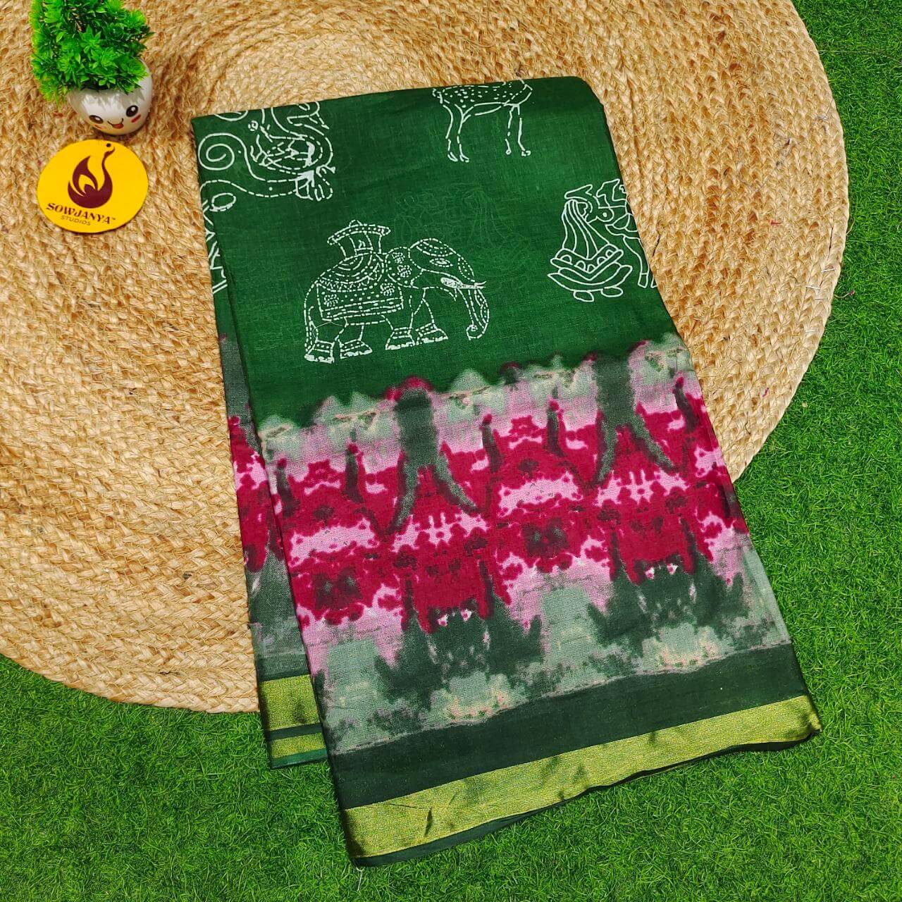 Premium Soft Mul Kalamkari Cotton Saree's- SSCTN9