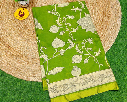 Premium Soft Mul Kalamkari Cotton Saree's- SSCTN8