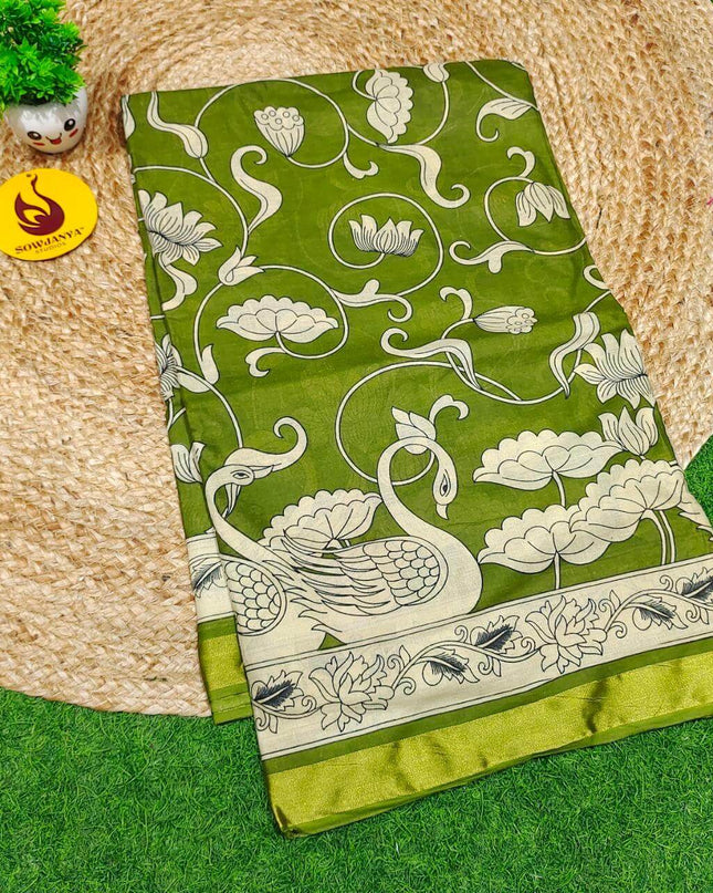 Premium Soft Mul Kalamkari Cotton Saree's- SSCTN3