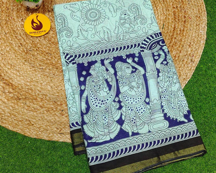Premium Soft Mul Kalamkari Cotton Saree's- SSCTN19