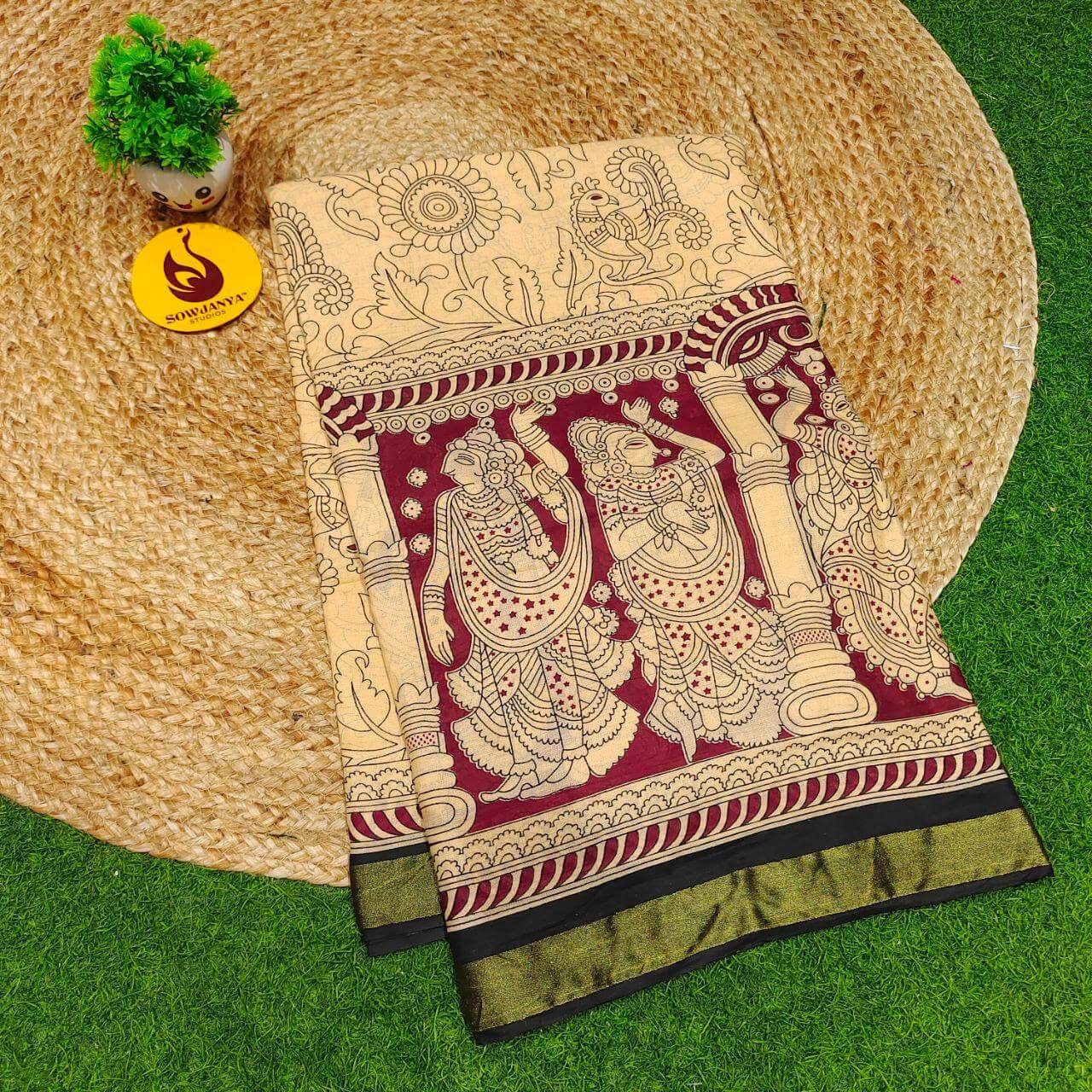 Premium Soft Mul Kalamkari Cotton Saree's- SSCTN18