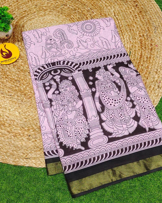 Premium Soft Mul Kalamkari Cotton Saree's- SSCTN17