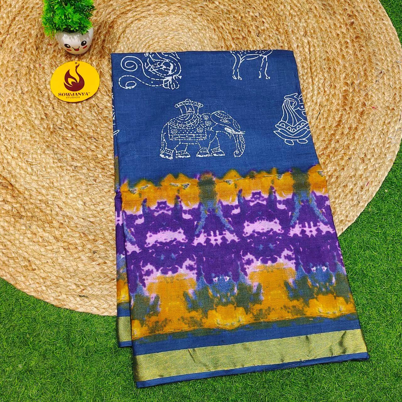 Premium Soft Mul Kalamkari Cotton Saree's- SSCTN13