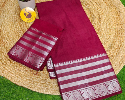 Premium Viscose Mangalagiri Border Saree's - BEST33