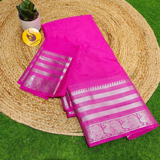 Premium Viscose Mangalagiri Border Saree's -BESTMG2