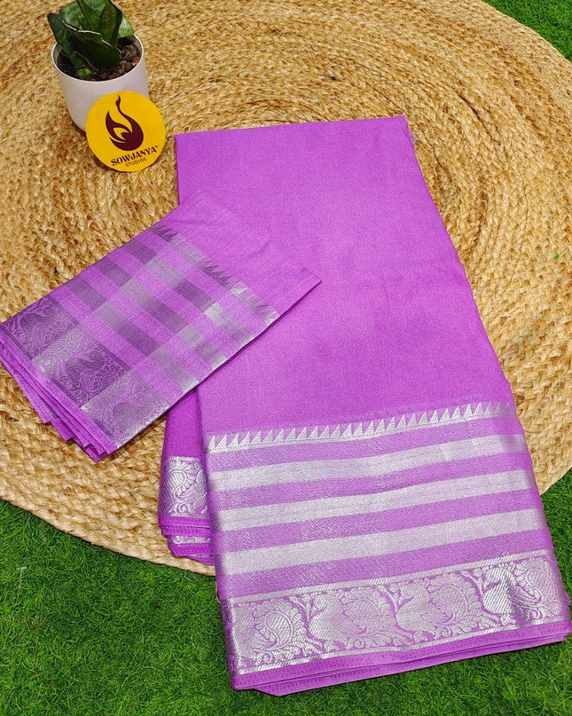 Premium Viscose Mangalagiri Border Saree's - BEST31