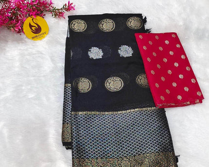 Premium Viscose Georgette Crape Saree's-BEST43