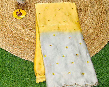 Premium Soft  Georgette Crape Saree's-SSDUA7
