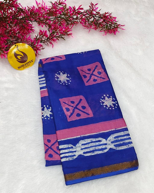 Premium Soft Mul Cotton With Jari boarder  Saree's- SSMUL01