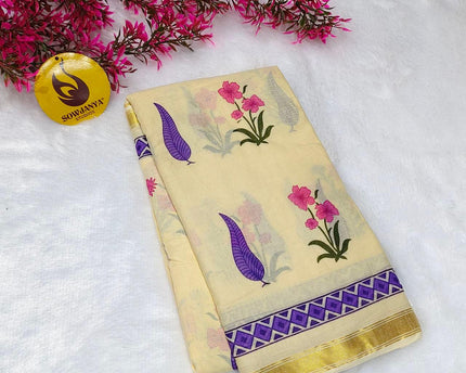 Premium Soft Mul Cotton With Jari boarder  Saree's- SSMUL3