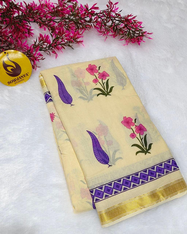 Premium Soft Mul Cotton With Jari boarder  Saree's- SSMUL3