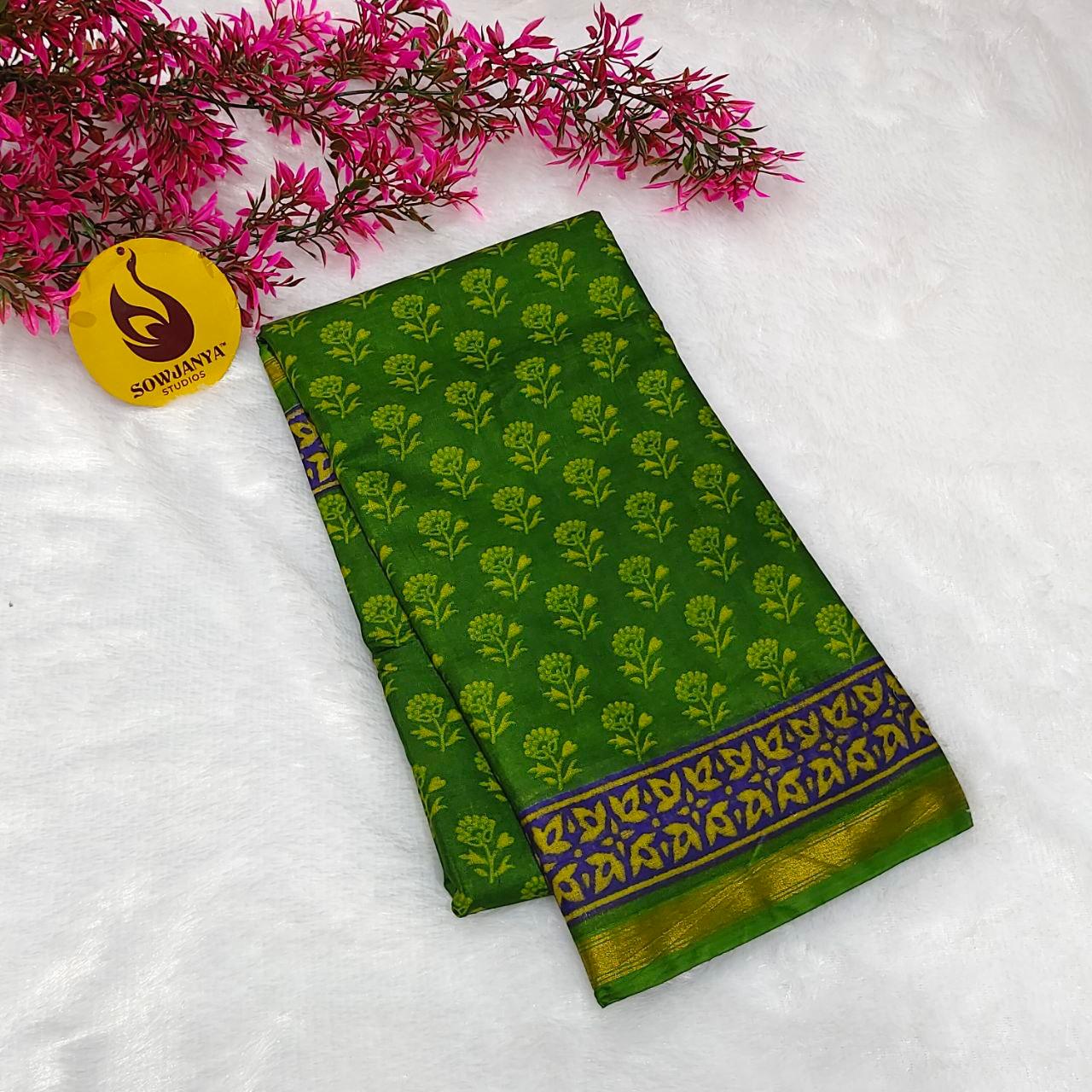 Premium Soft Mul Cotton With Jari boarder  Saree's- SSMUL9