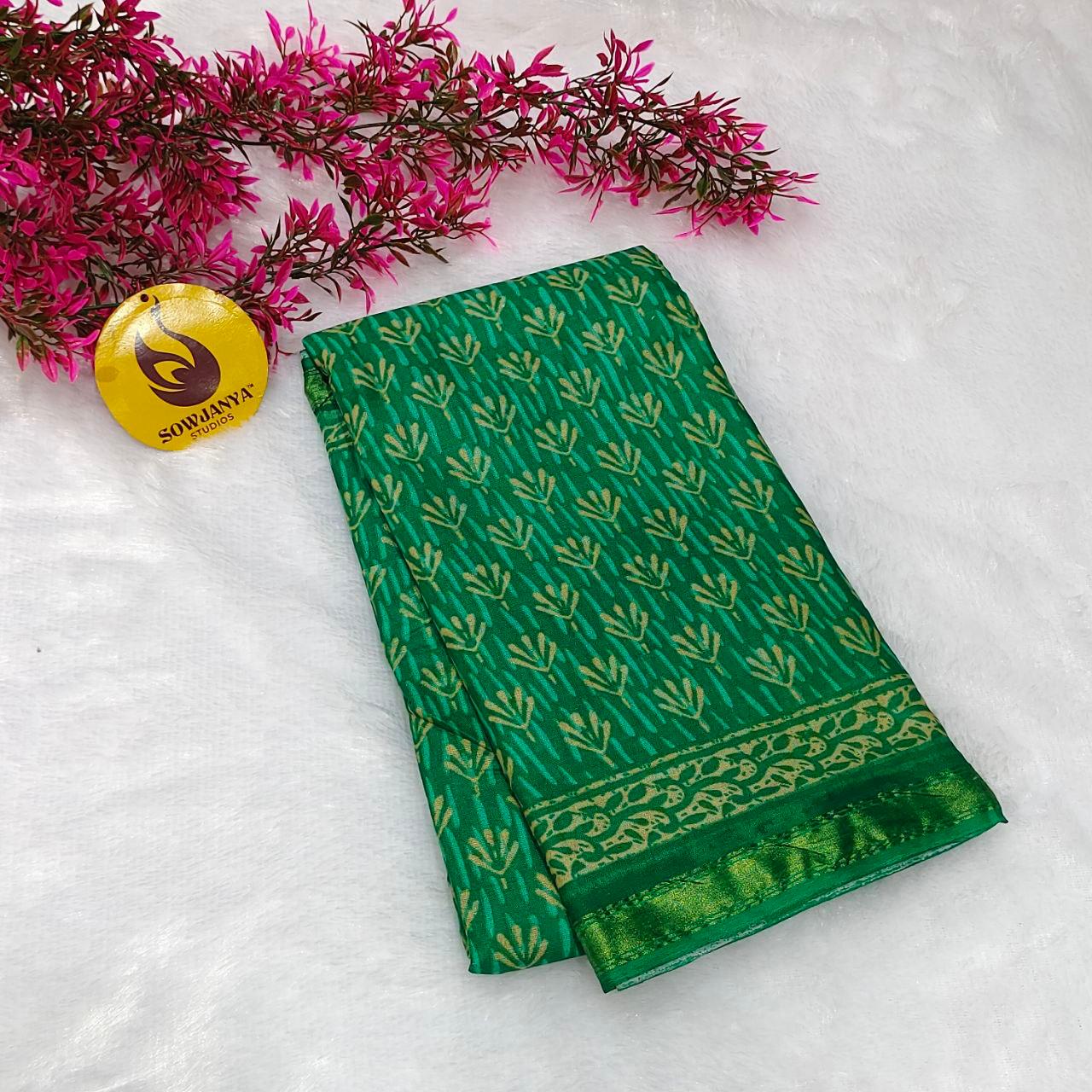 Premium Soft Mul Cotton With Jari boarder  Saree's- SSMUL10